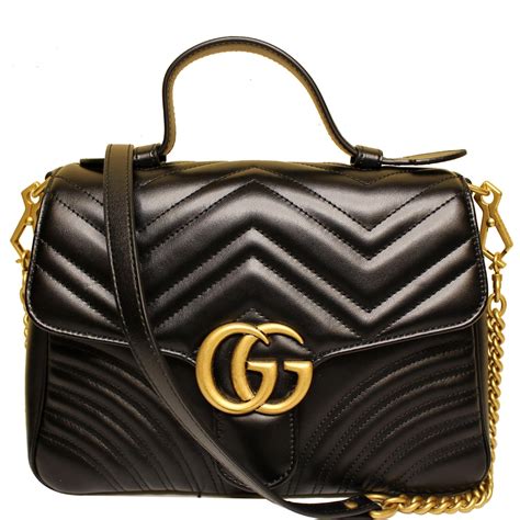 gucci leather gg marmont small top handle bag|authentic gucci marmont small bag.